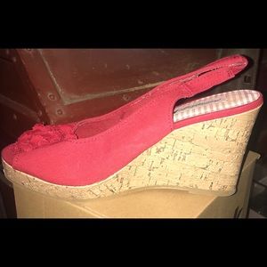 Red Summer American Eagle Wedges
